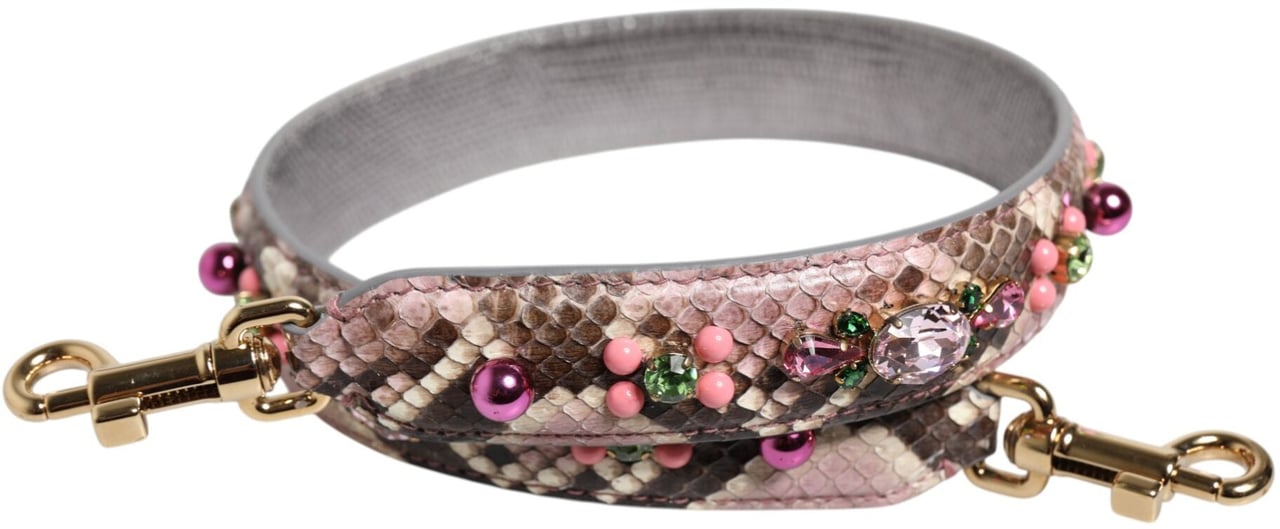 Dolce & Gabbana Multicolor Embellished Handbag Shoulder Strap Grijs
