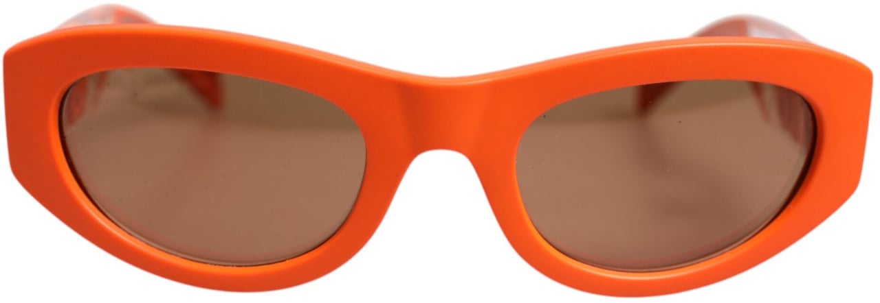 Dolce & Gabbana Orange Reborn To Live Oval Frame Logo Eyewear Sunglasses Oranje