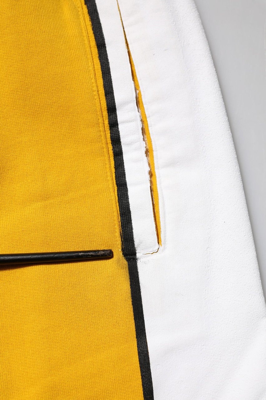 Dolce & Gabbana Yellow Cotton Drawstring Jogger Pants Geel