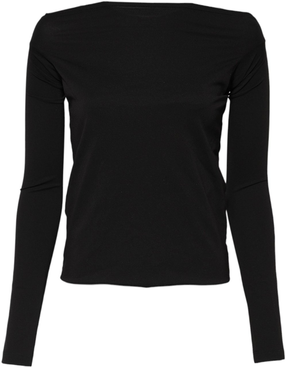 Dolce & Gabbana Black Wool Shrug Crew Neck Pullover Sweater Zwart