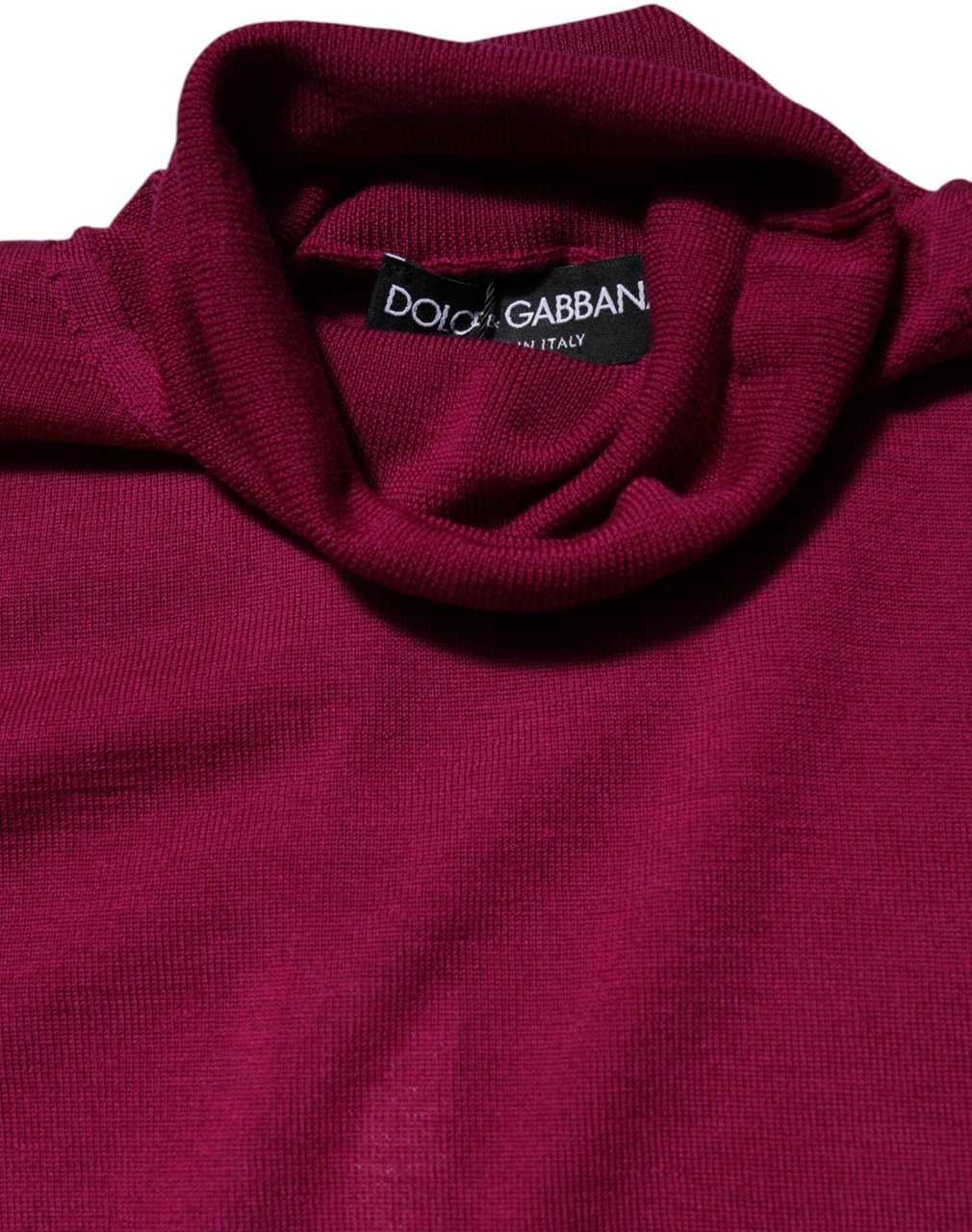 Dolce & Gabbana Fuchsia Wool Long Sleeves Turtleneck Sweater Roze