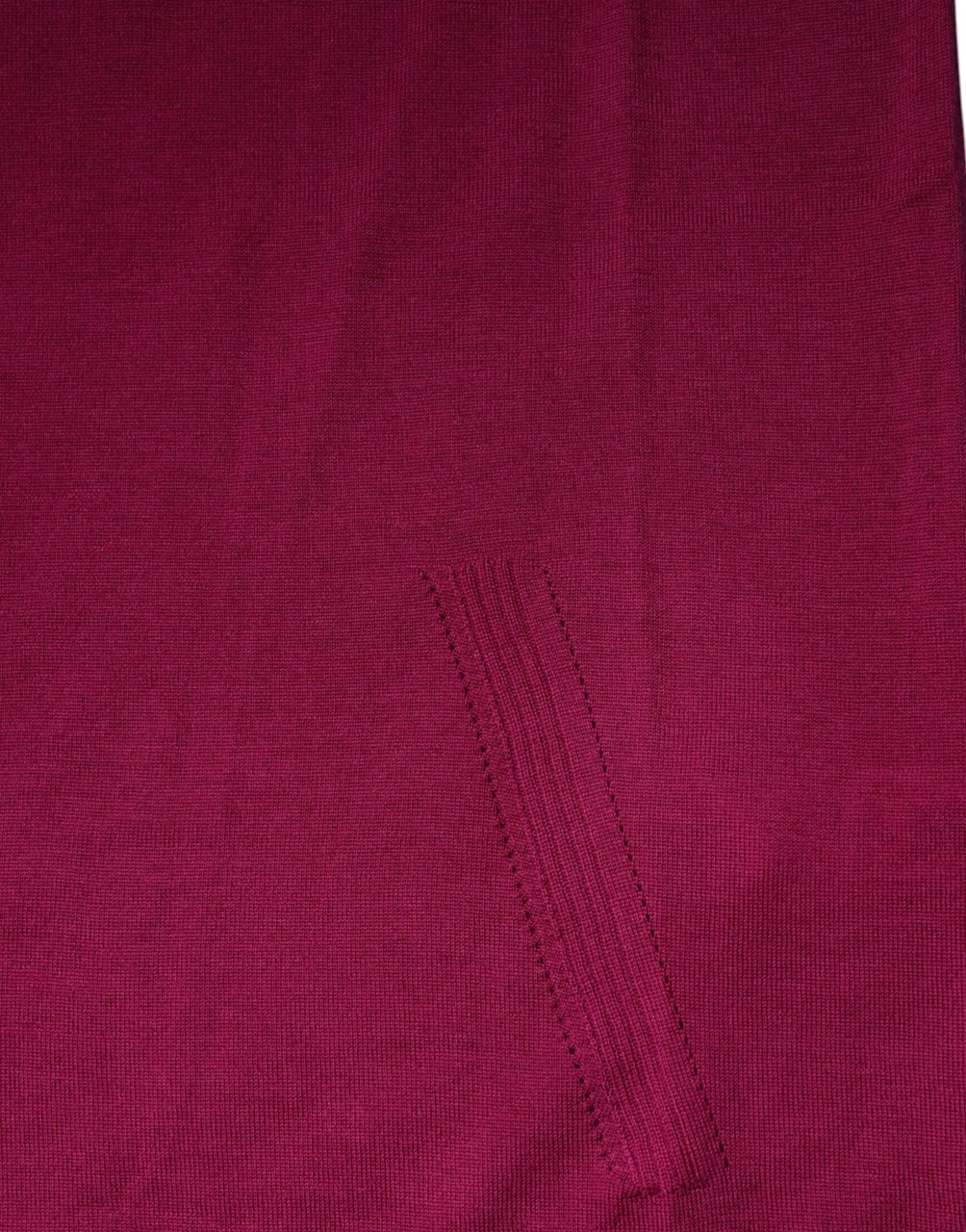 Dolce & Gabbana Fuchsia Wool Long Sleeves Turtleneck Sweater Roze