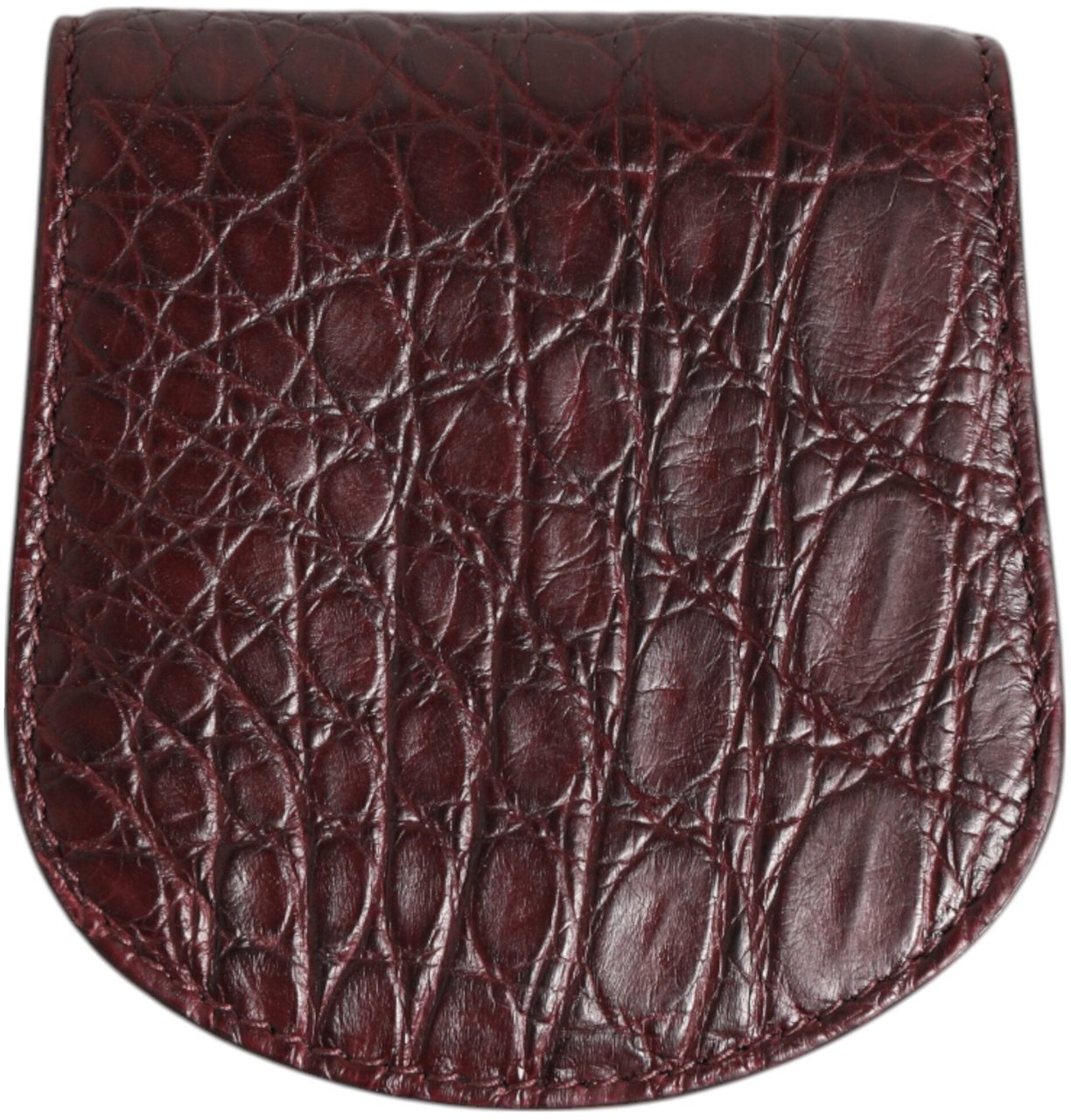 Dolce & Gabbana Burgundy Exotic Skin Coin Condom Case Holder Pocket Wallet Bruin