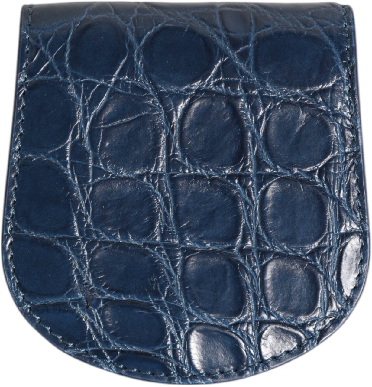 Dolce & Gabbana Blue Exotic Skin Coin Condom Case Holder Pocket Wallet Blauw