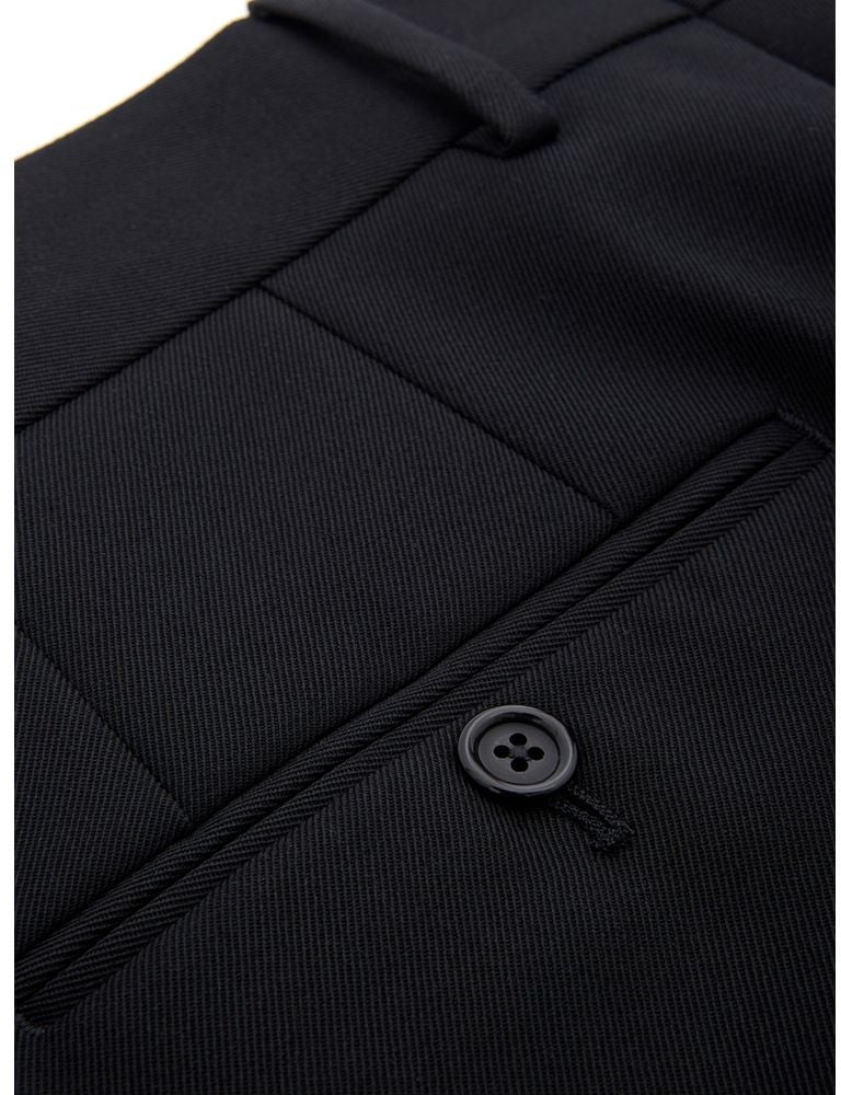 Dolce & Gabbana Black Polyester Dress Pants Zwart