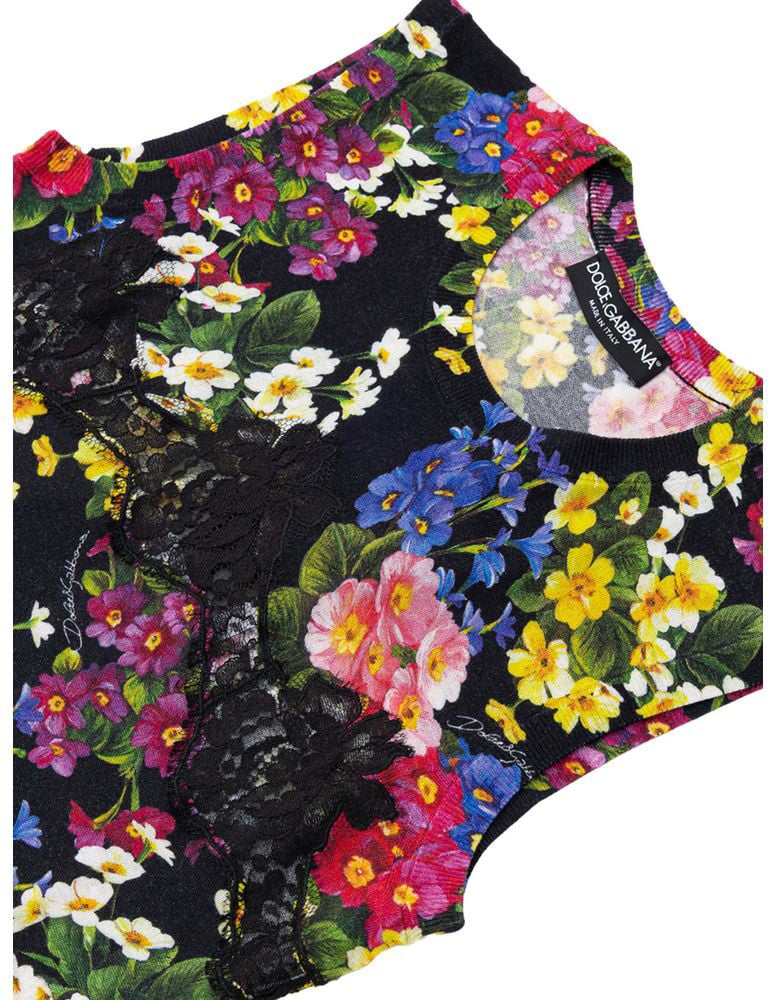 Dolce & Gabbana Black Cashmere Tank Top Zwart
