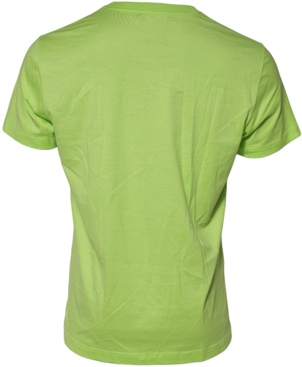 Dolce & Gabbana Green Embossed Logo Cotton Crew Neck T-shirt Groen