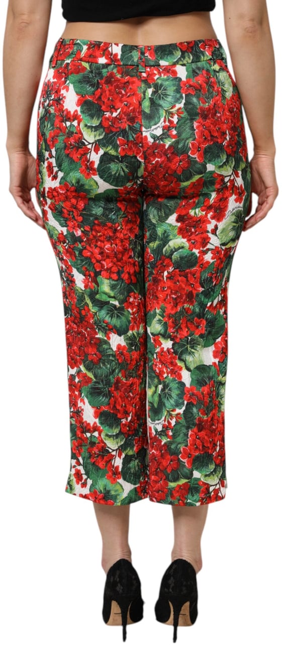 Dolce & Gabbana Multicolor Floral Print Cropped Pants Divers