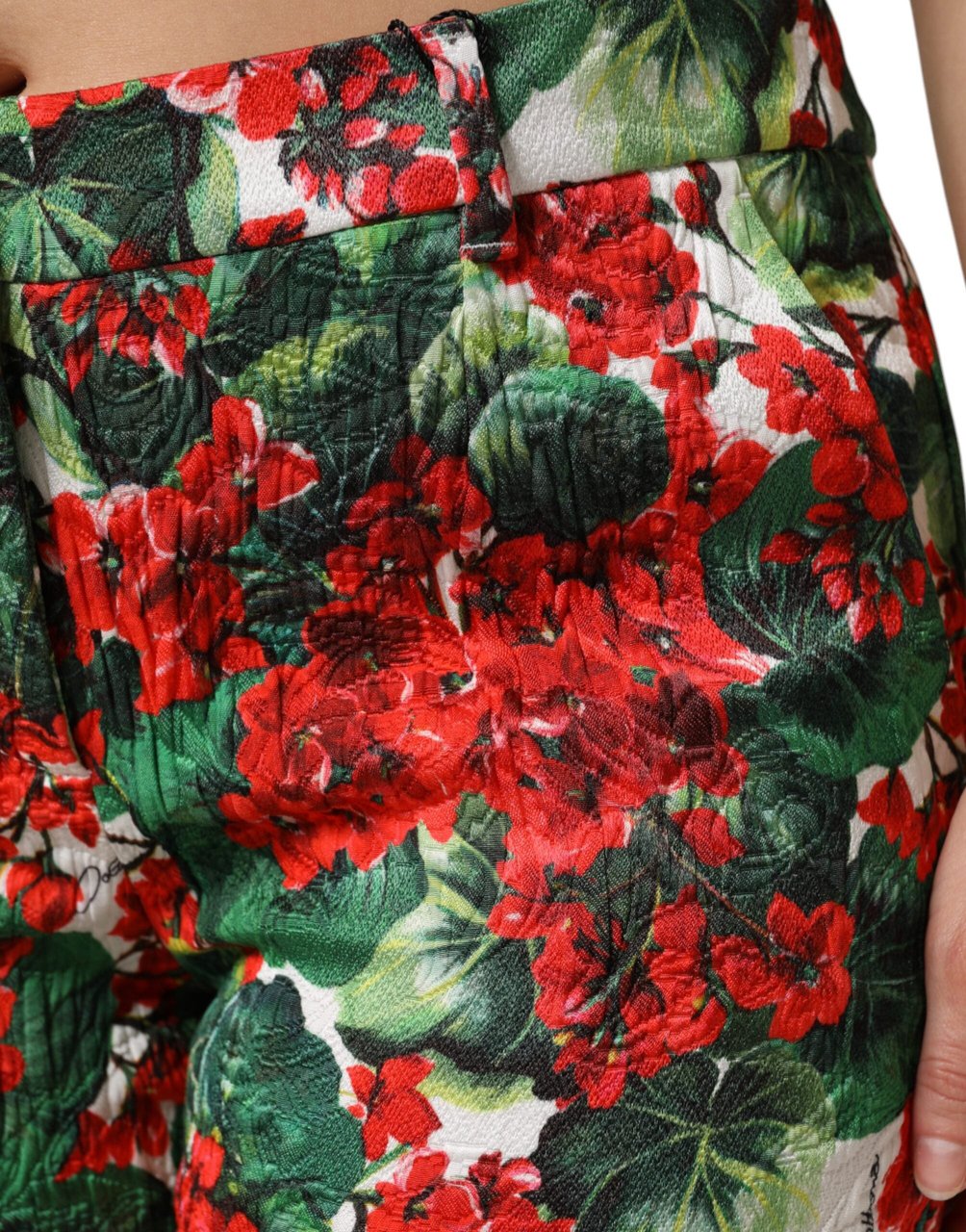 Dolce & Gabbana Multicolor Floral Print Cropped Pants Divers