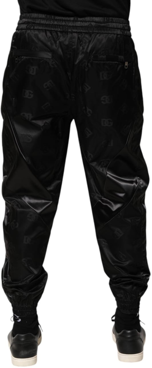 Dolce & Gabbana Black Logo DG Print Men Jogger Sweatpants Pants Zwart