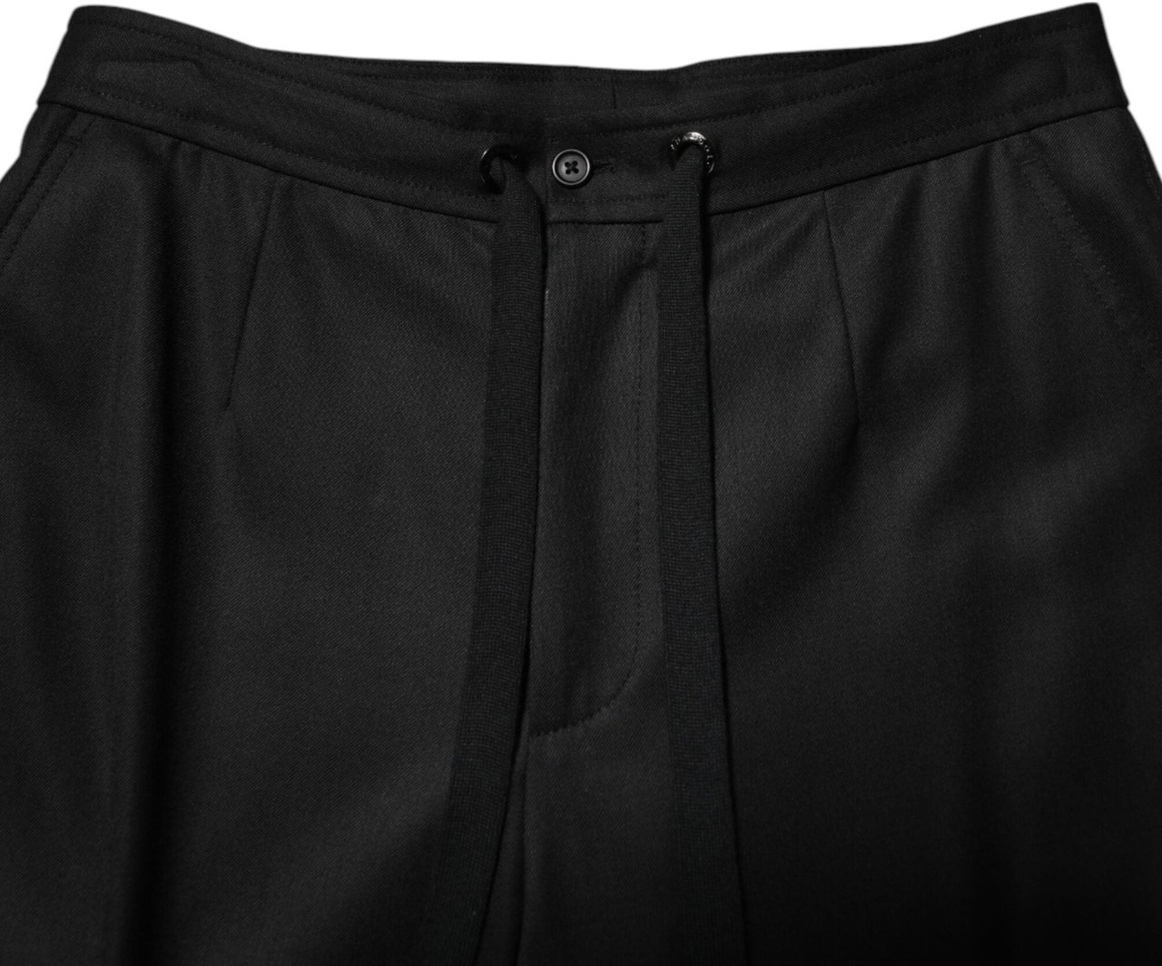 Dolce & Gabbana Solid Black Cargo Jogger Men Sweatpants Pants Zwart