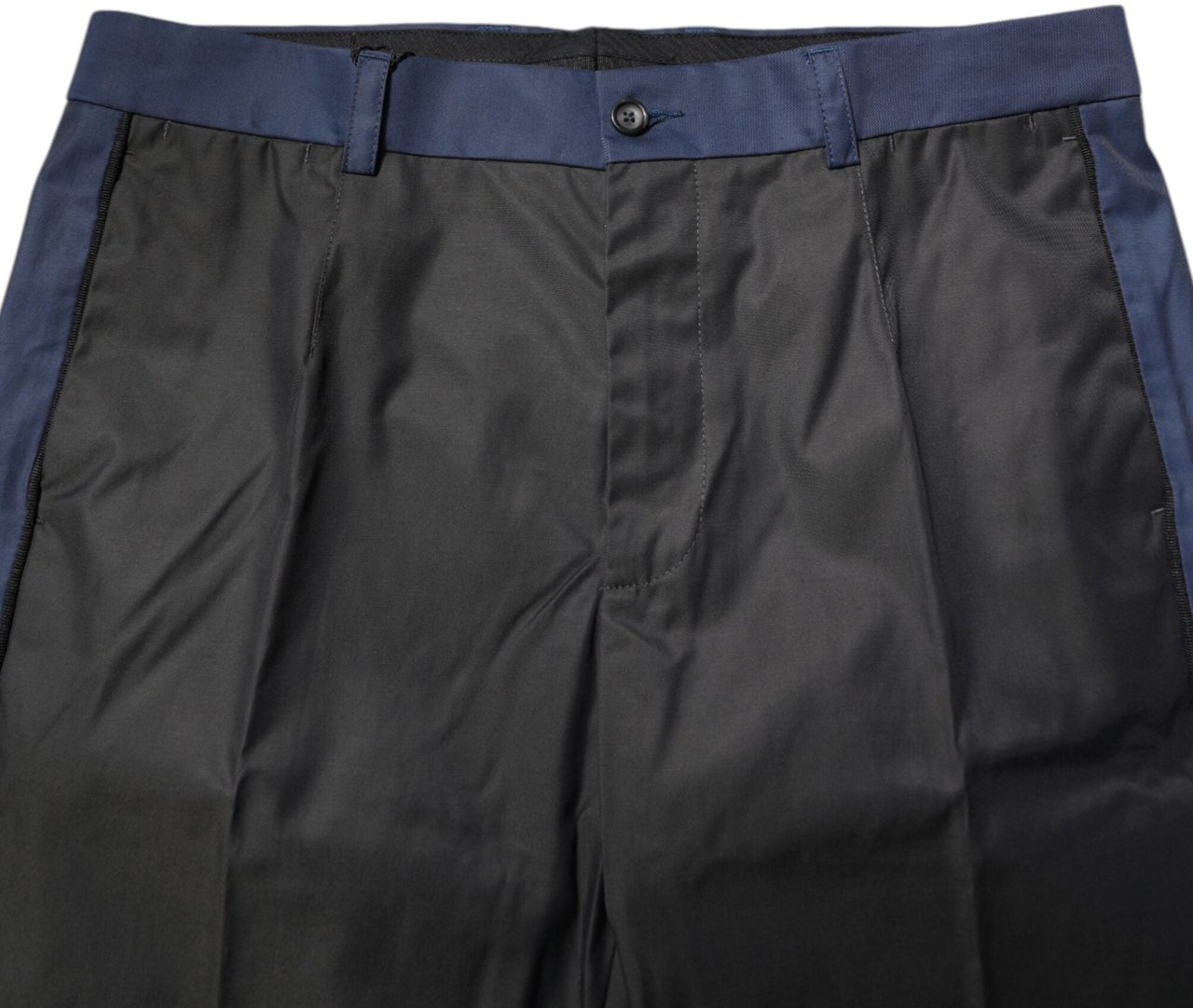 Dolce & Gabbana Gray Blue Cotton 3/4 Chinos Crop Trouser Pants Grijs