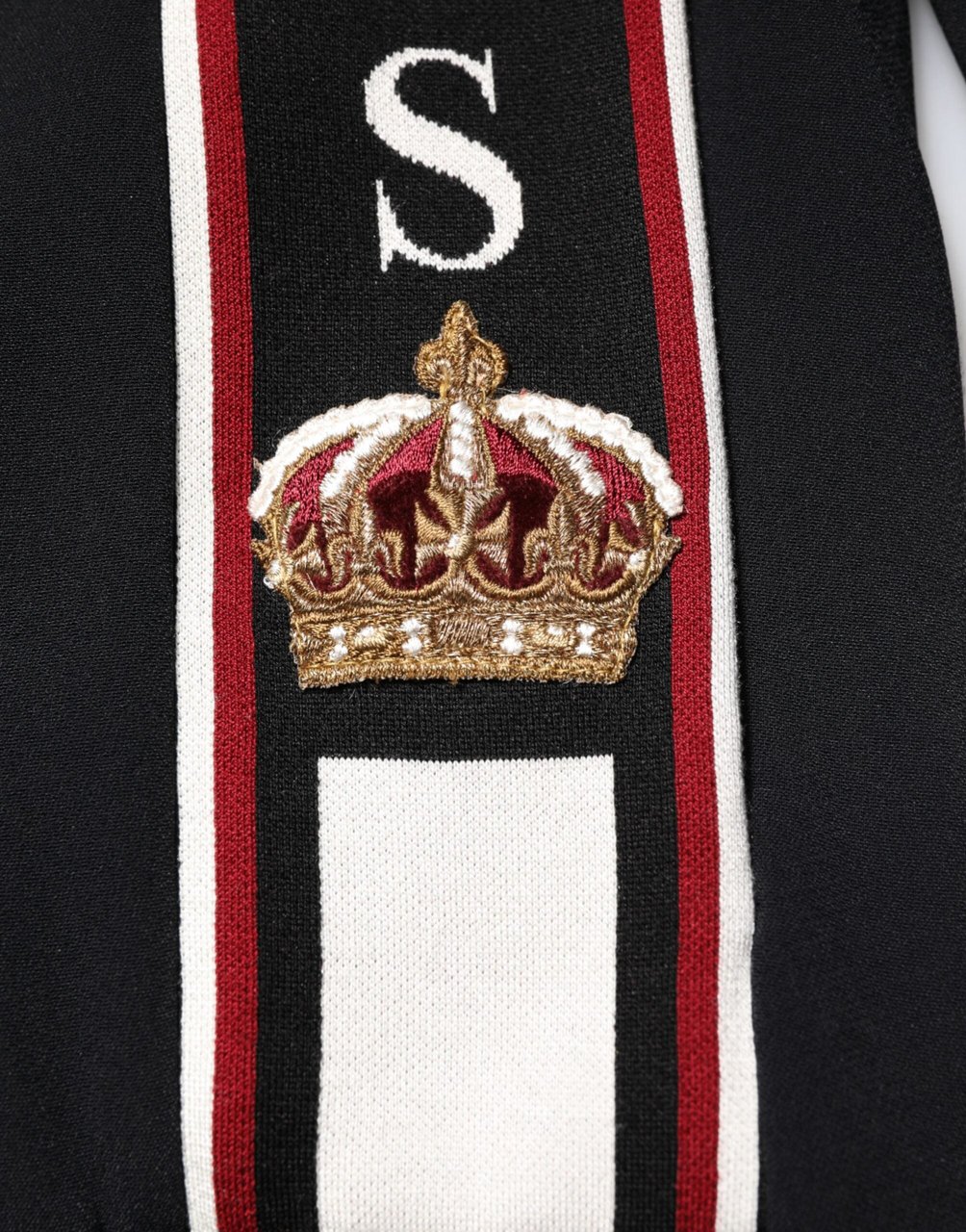 Dolce & Gabbana Black DG King Full Zip Sweatshirt Sweater Zwart