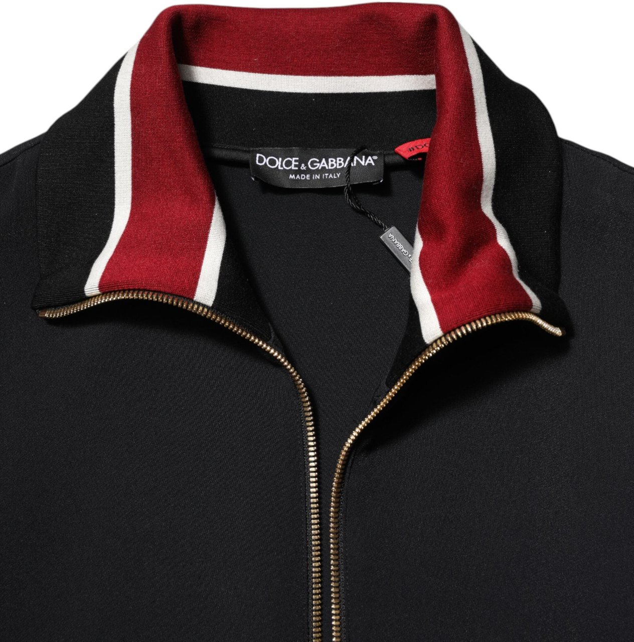 Dolce & Gabbana Black DG King Full Zip Sweatshirt Sweater Zwart