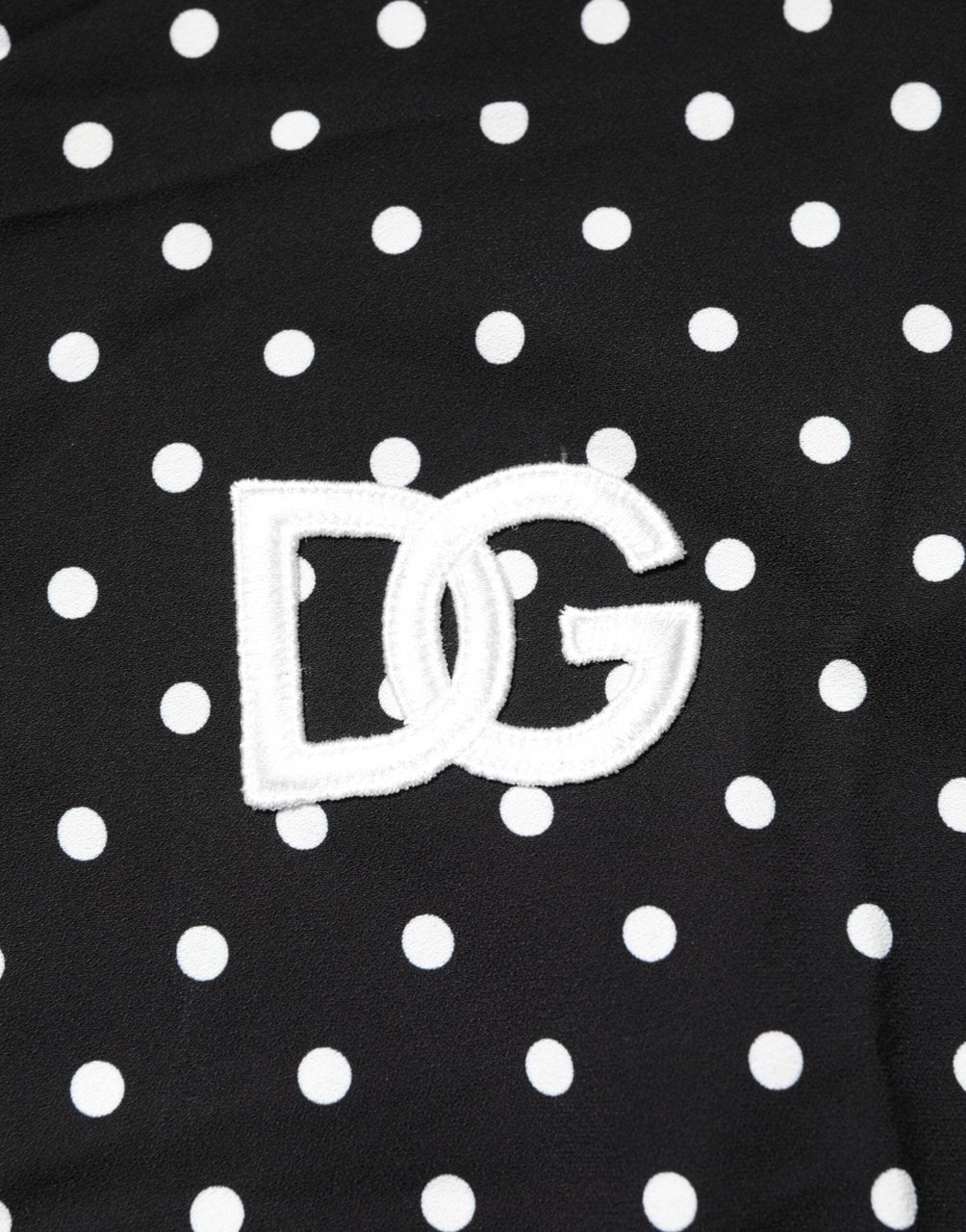 Dolce & Gabbana Black Polka Dot Short Sleeves Collared Polo T-shirt Zwart