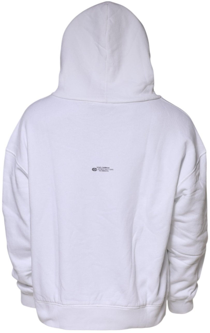 Dolce & Gabbana White DG Vib3 Hooded Men Sweatshirt Sweater Wit