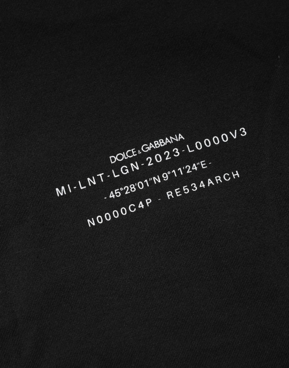 Dolce & Gabbana Black DG Vib3 Print Cotton Crew Neck T-shirt Zwart