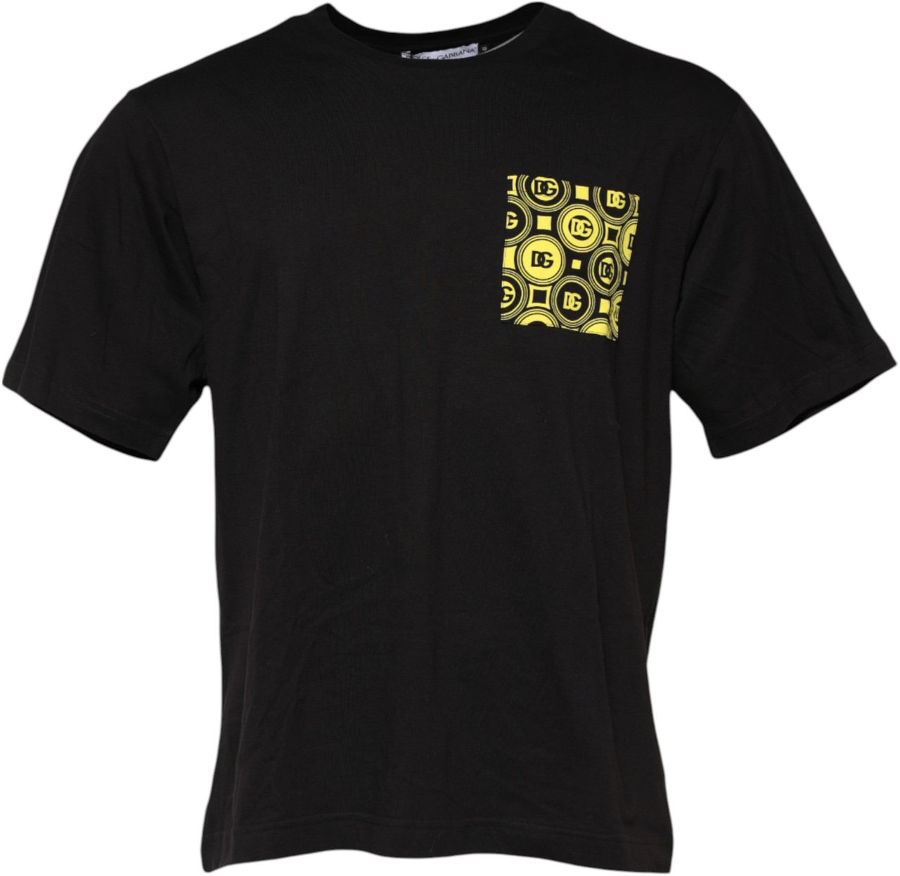 Dolce & Gabbana Black Minimalist Cotton Crew Neck T-shirt Zwart