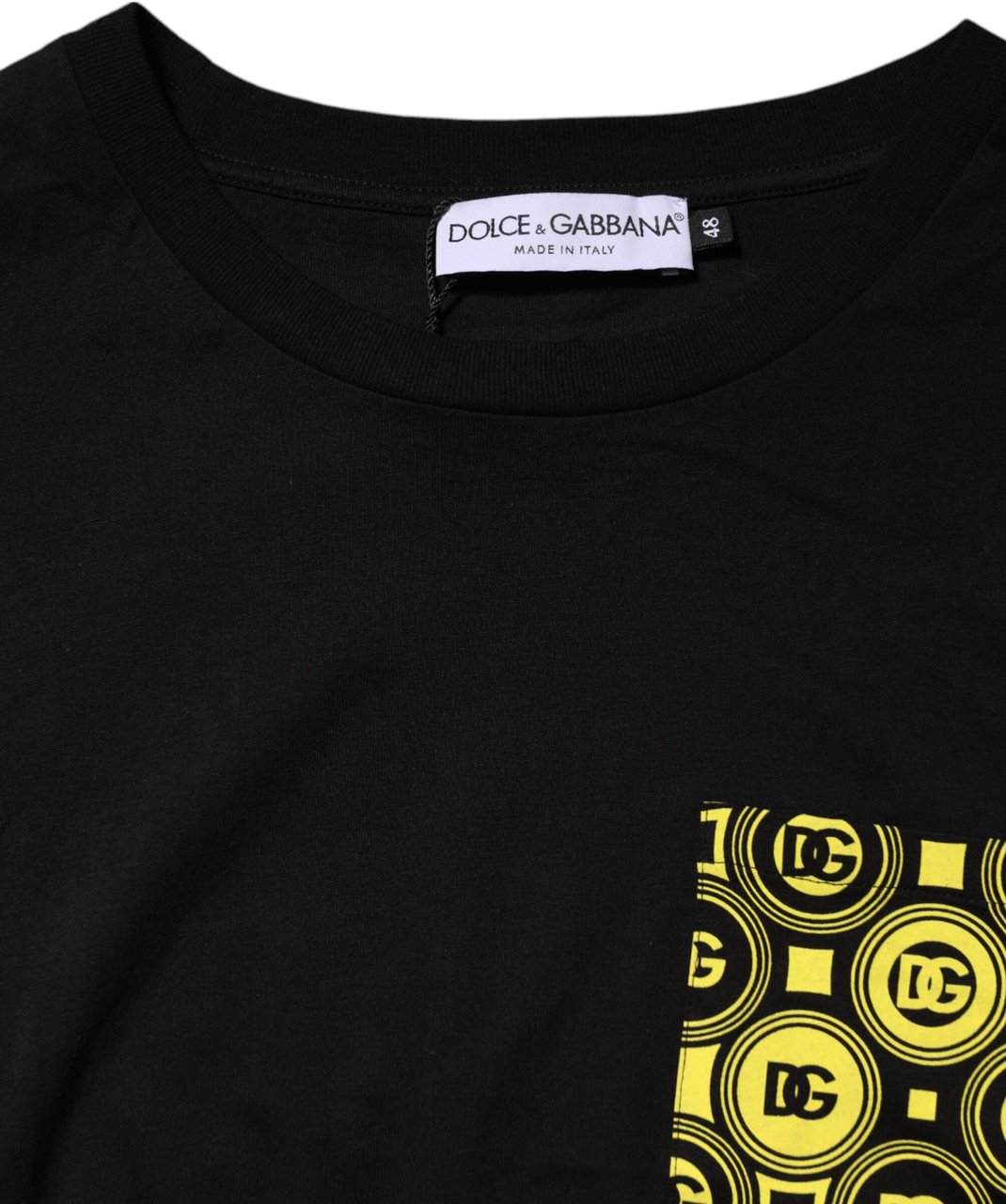 Dolce & Gabbana Black Minimalist Cotton Crew Neck T-shirt Zwart