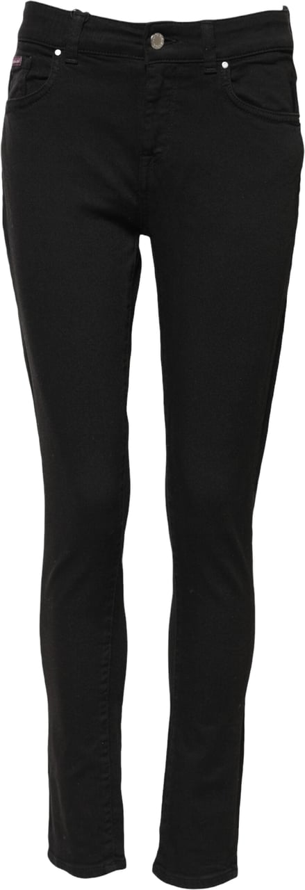 Dolce & Gabbana Black Cotton Skinny Mid Waist Denim Jeans Zwart