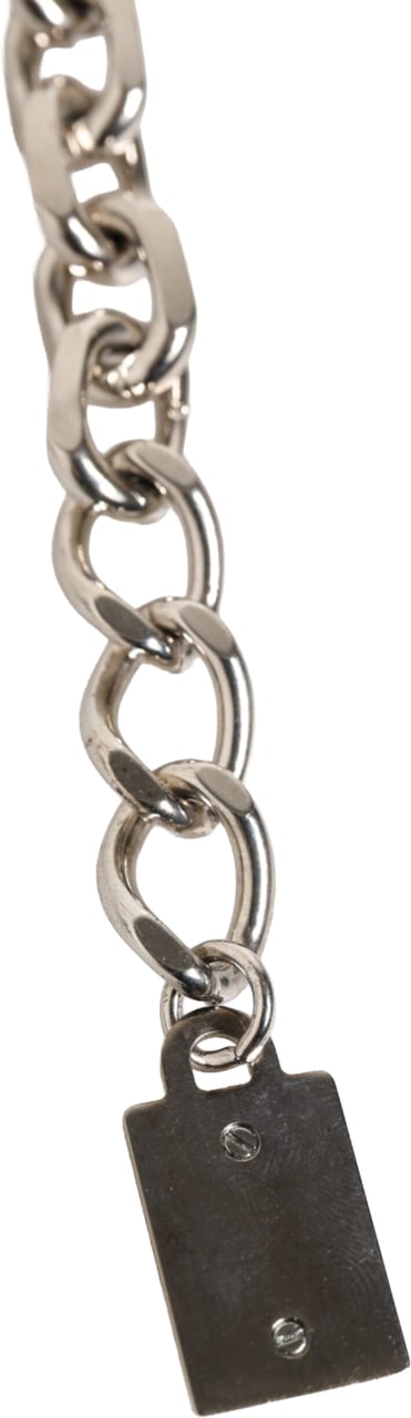 Dolce & Gabbana Silver Chain Brass Beaded Lobster Clasp Logo Men Bracelet Zilver
