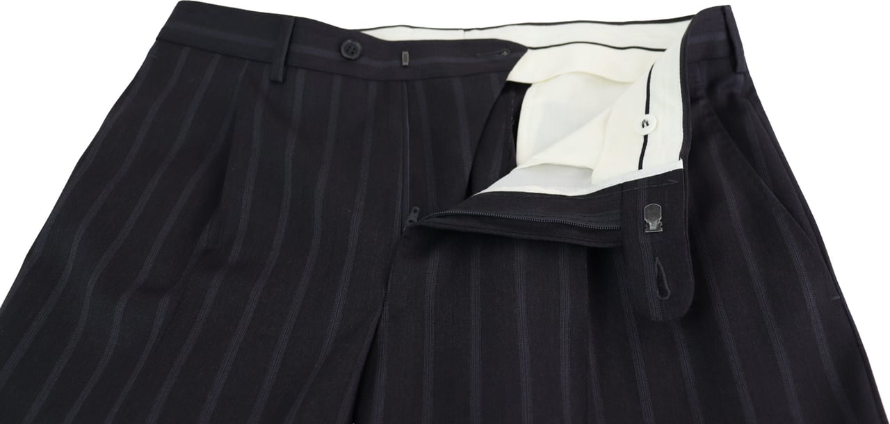 Dolce & Gabbana Gray Wool Blend Formal Trousers Pants Grijs