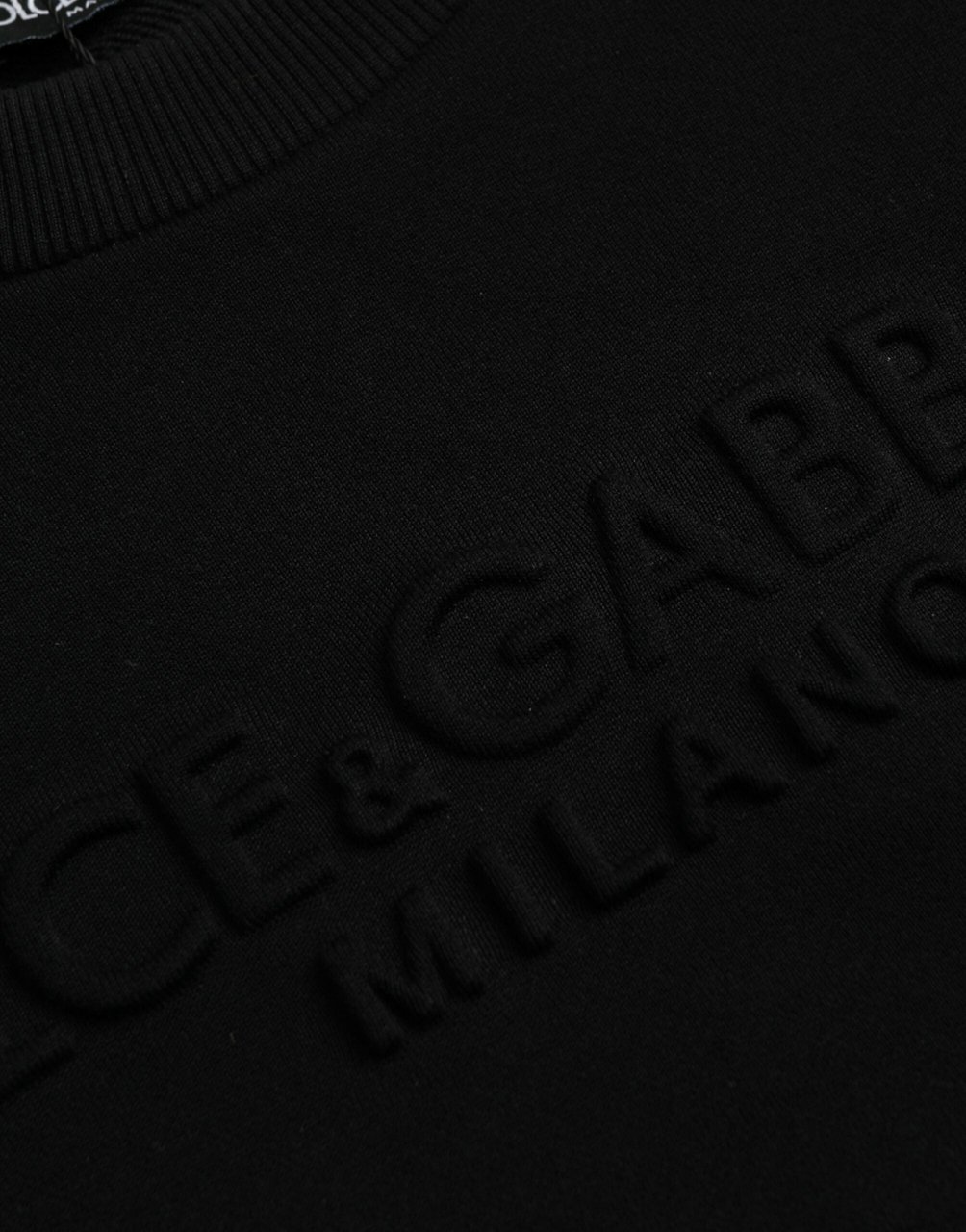 Dolce & Gabbana Black Cotton Long Sleeves Sweatshirt Sweater Zwart