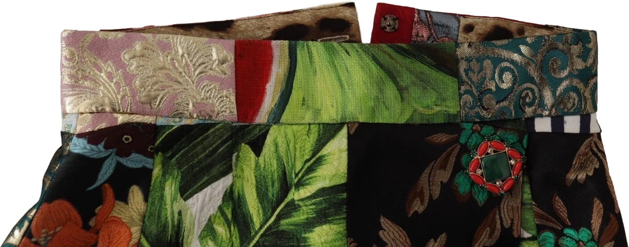 Dolce & Gabbana Multicolor Patchwork A-line Polyester Skirt Divers