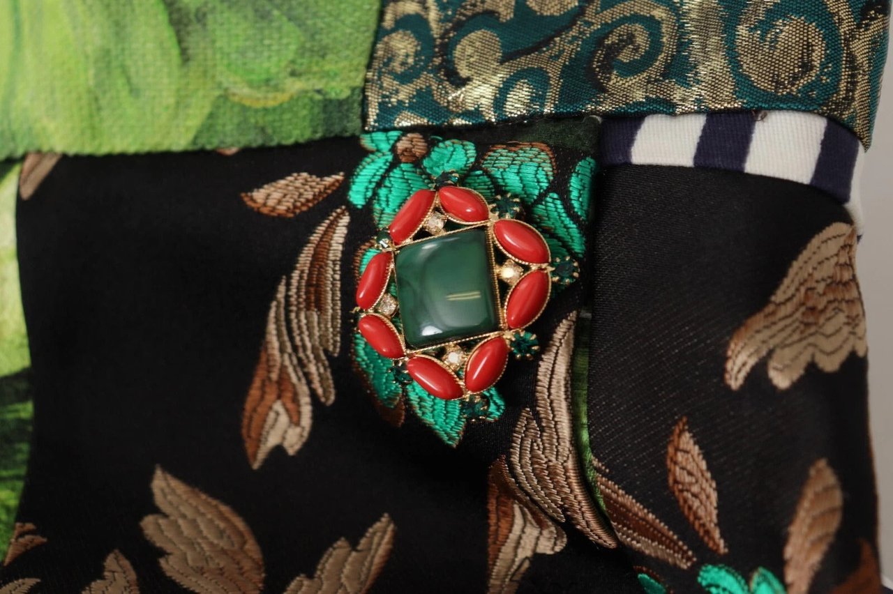 Dolce & Gabbana Multicolor Patchwork A-line Polyester Skirt Divers