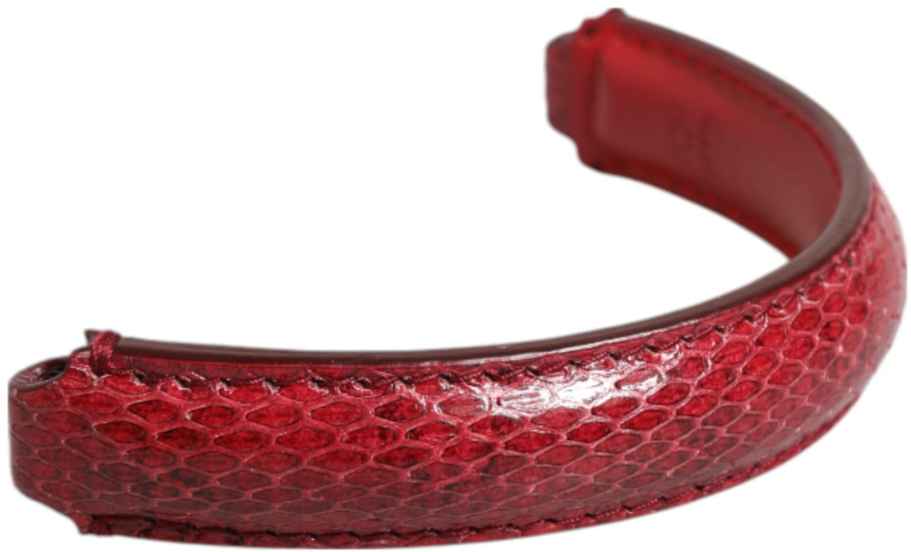 Dolce & Gabbana Red Small Ayers Leather Bag Handle Women Shoulder Strap Grijs