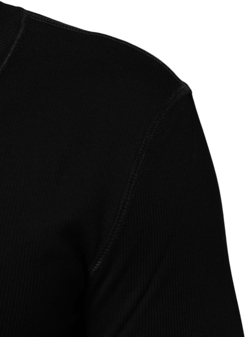 Dolce & Gabbana Black Cotton Button Up Men Cardigan Sweater Zwart
