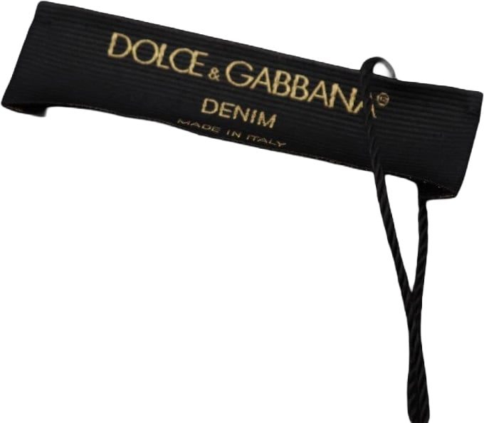 Dolce & Gabbana Cotton Black Leopard Long Sleeve Denim Jacket Zwart