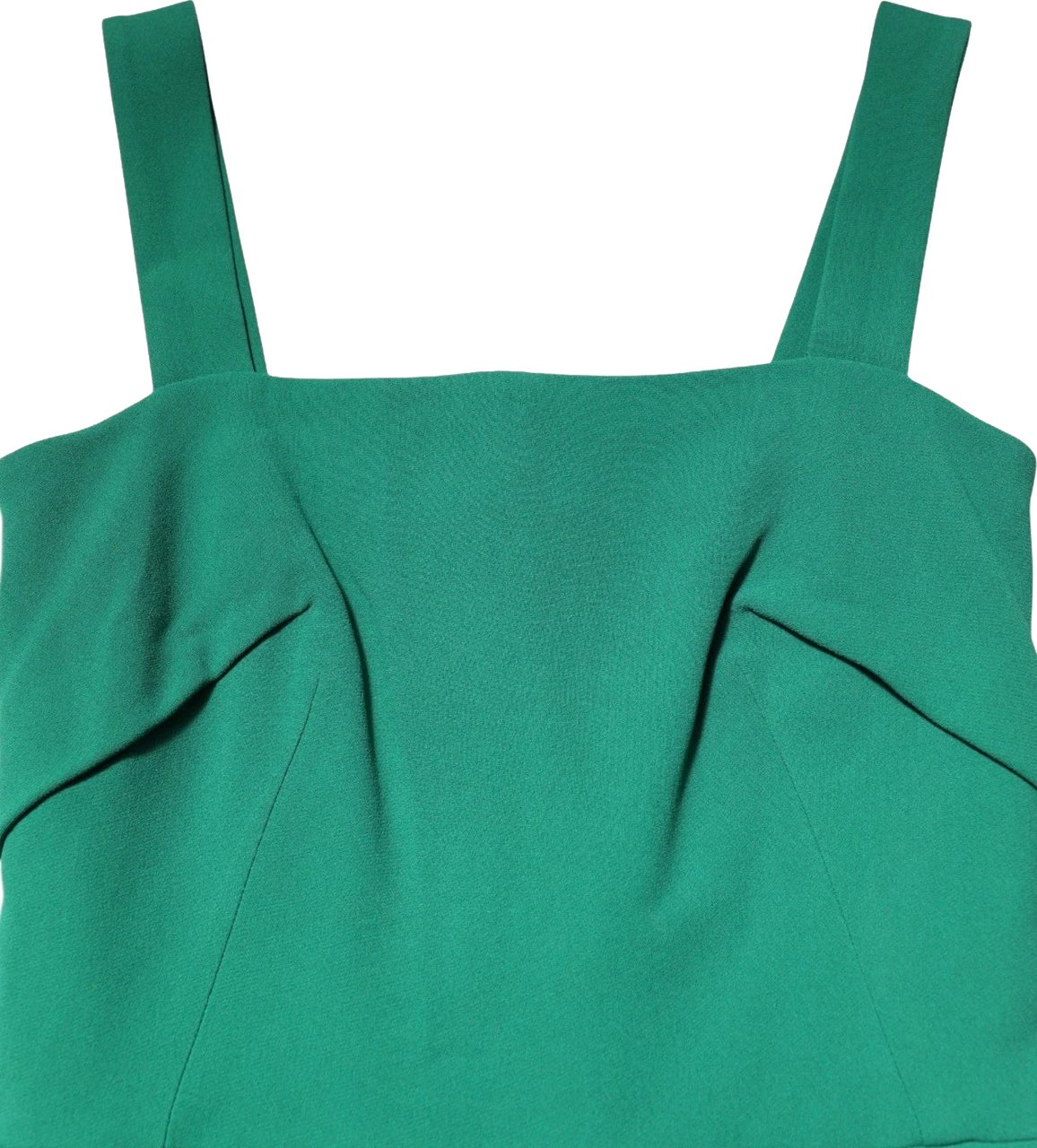 Dolce & Gabbana Dark Green Sleeveless Rayon Bodycon Dress Groen