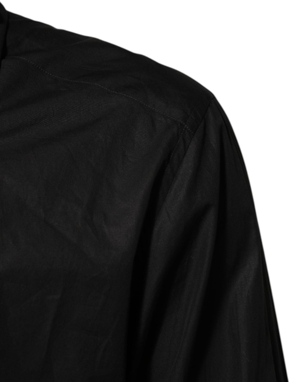 Dolce & Gabbana Black Cotton Embellished Collar Men’s Shirt Zwart
