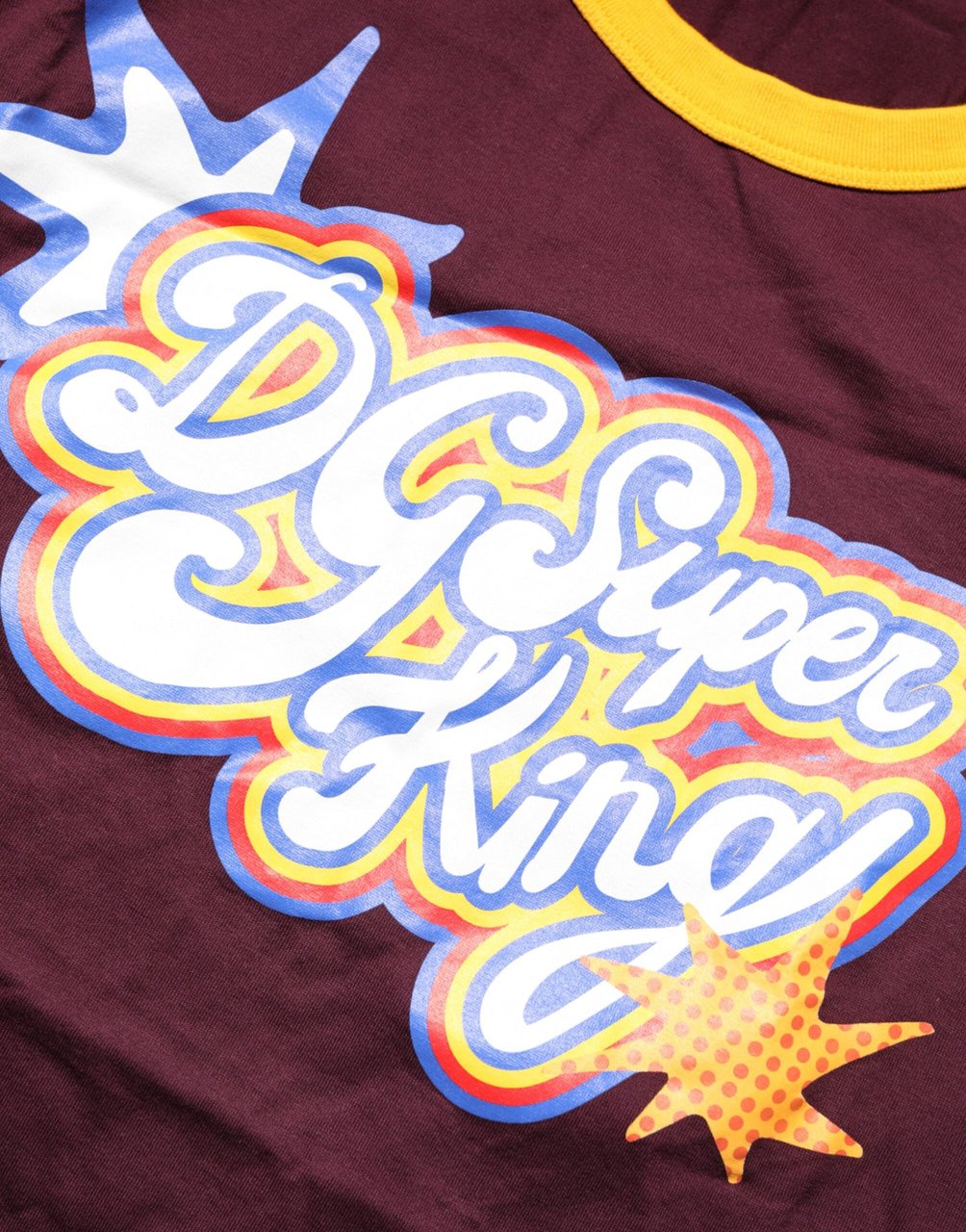 Dolce & Gabbana Burgundy Cotton DG Super King Logo T-Shirt Maroon