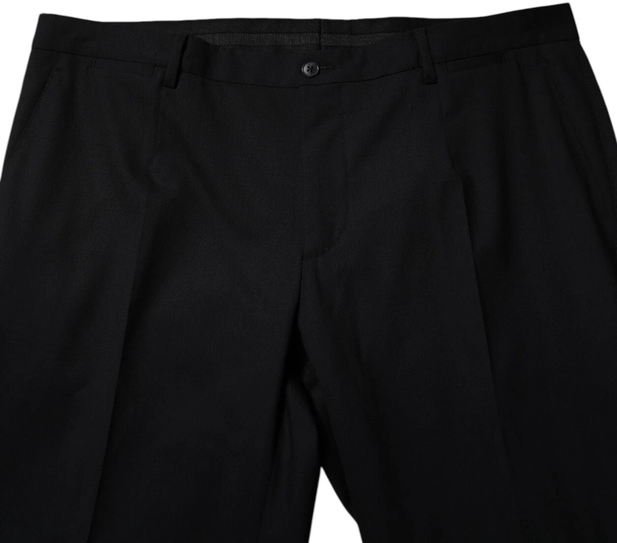 Dolce & Gabbana Black Wool Formal Dress Men Trousers Pants Zwart