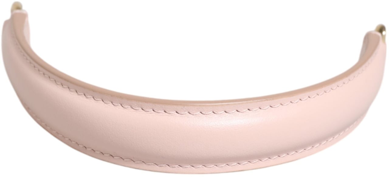 Dolce & Gabbana Strap Pink Leather Gold Tone Big Bag Handle Shoulder Strap Roze
