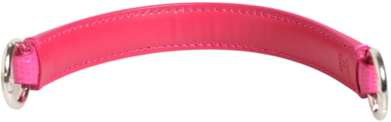 Dolce & Gabbana Pink Embellished Leather Bag Handle Women Shoulder Strap Roze