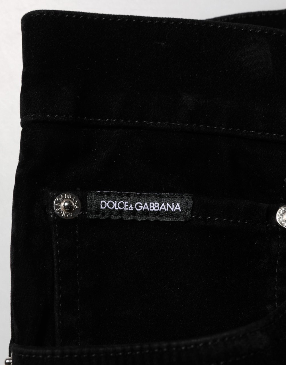 Dolce & Gabbana Black Cotton Slim Fit Denim Trouser Jeans Zwart
