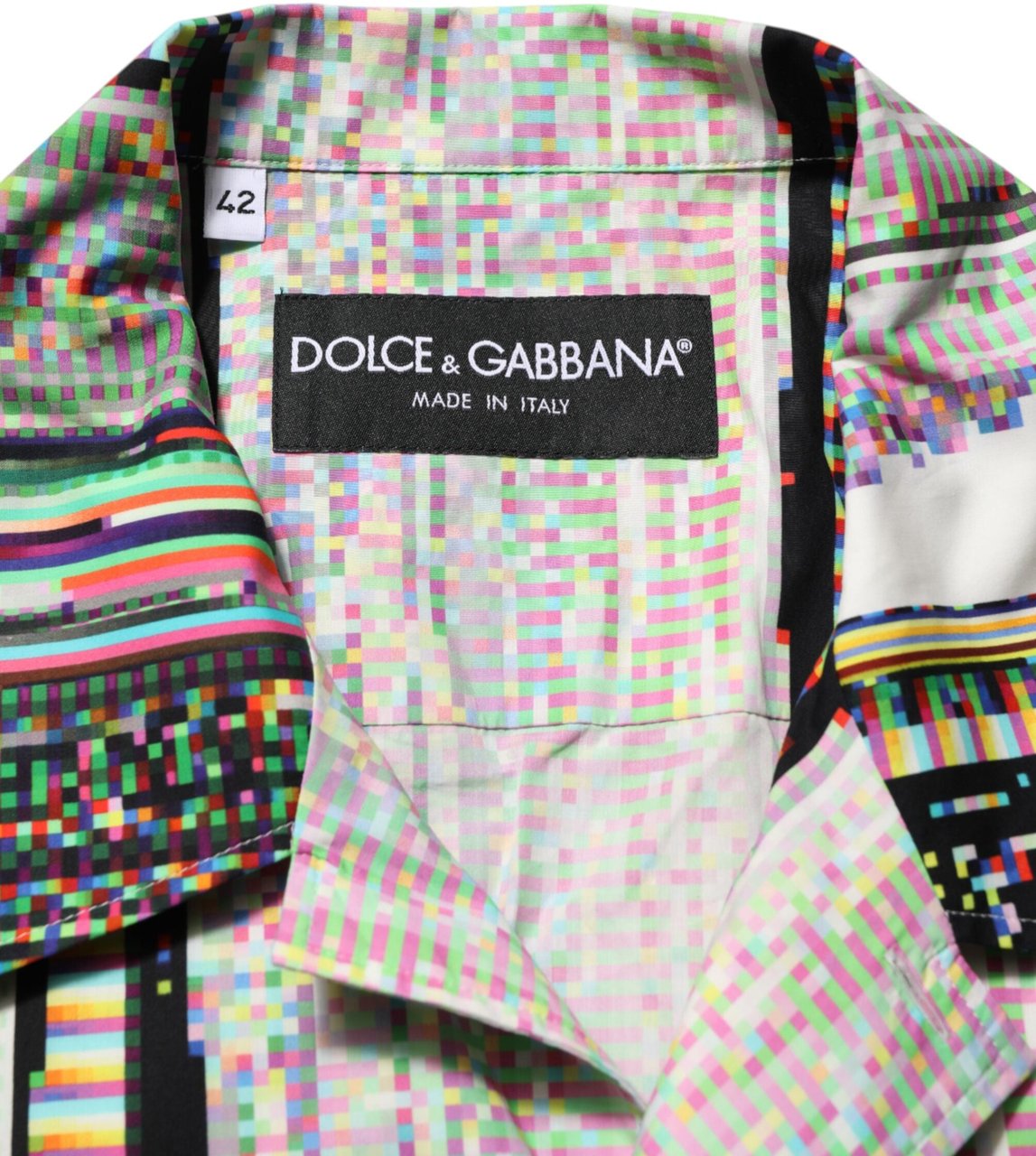 Dolce & Gabbana Multicolor Graphic Collared Casual Shirt Divers