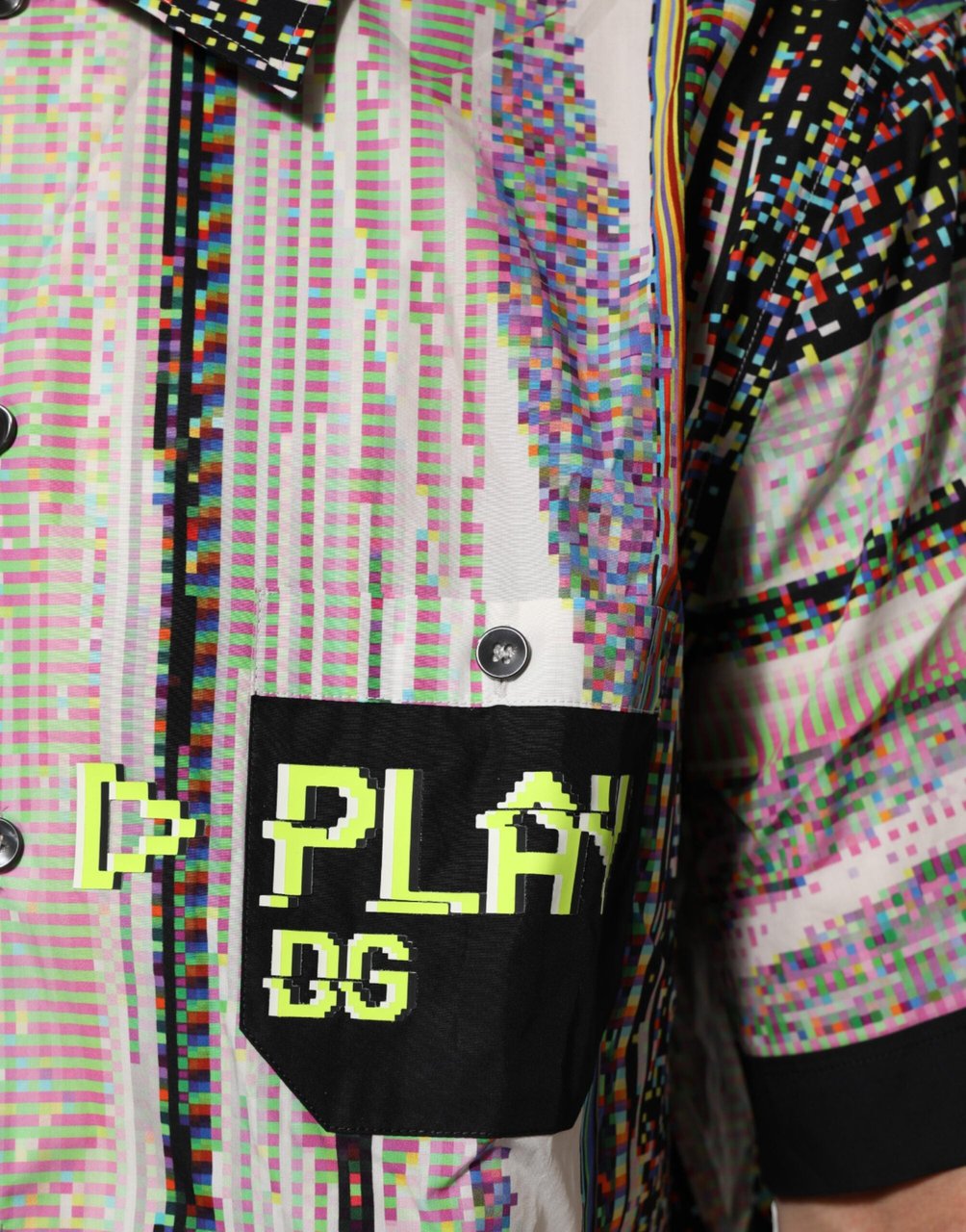 Dolce & Gabbana Multicolor Graphic Collared Casual Shirt Divers