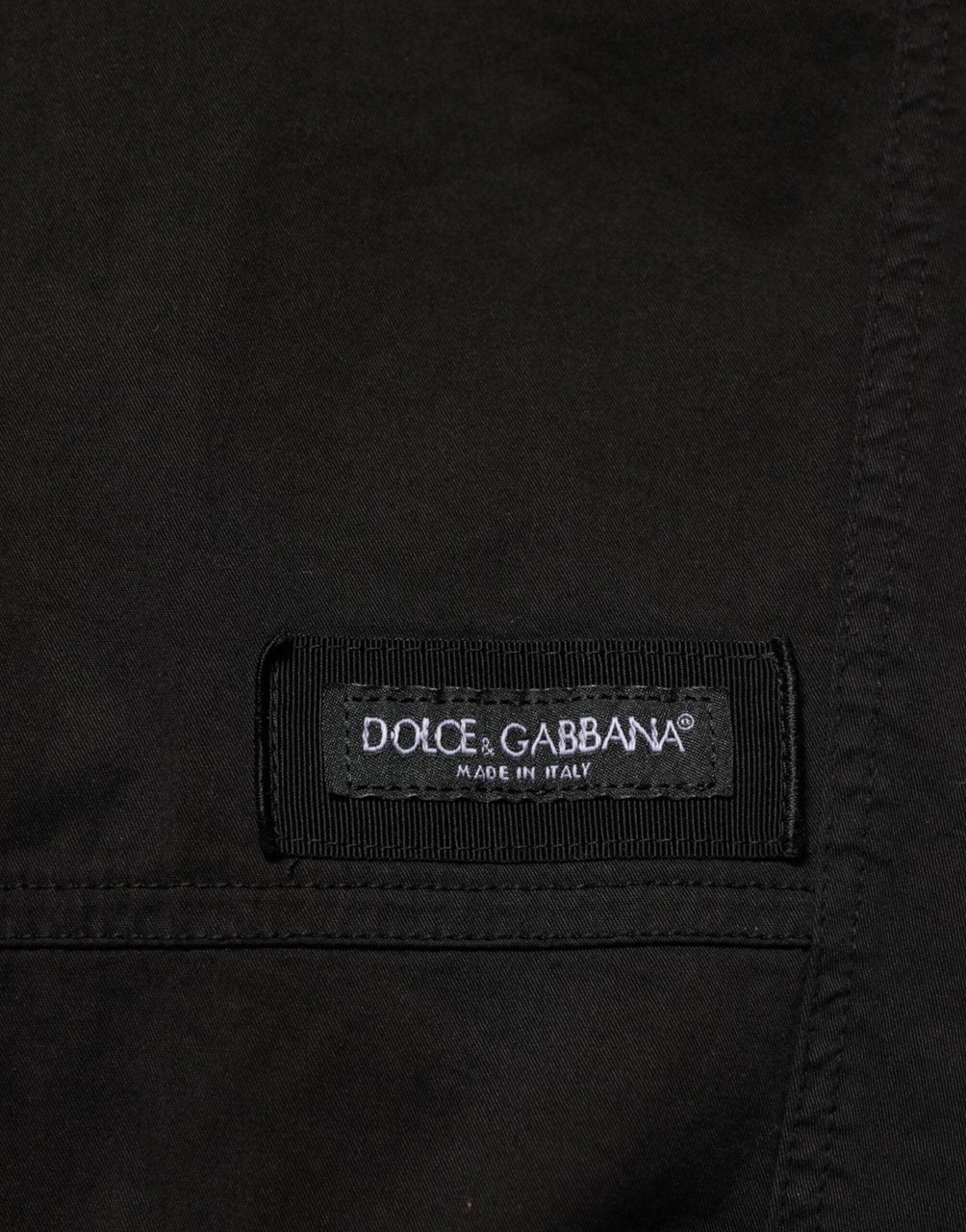 Dolce & Gabbana Black Cotton Cargo Jogger Sweatpants Pants Zwart