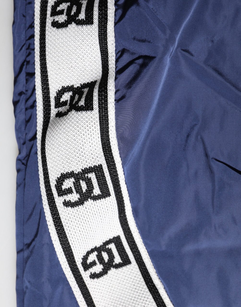 Dolce & Gabbana Blue Nylon Straight Jogger Sweatpants Pants Blauw
