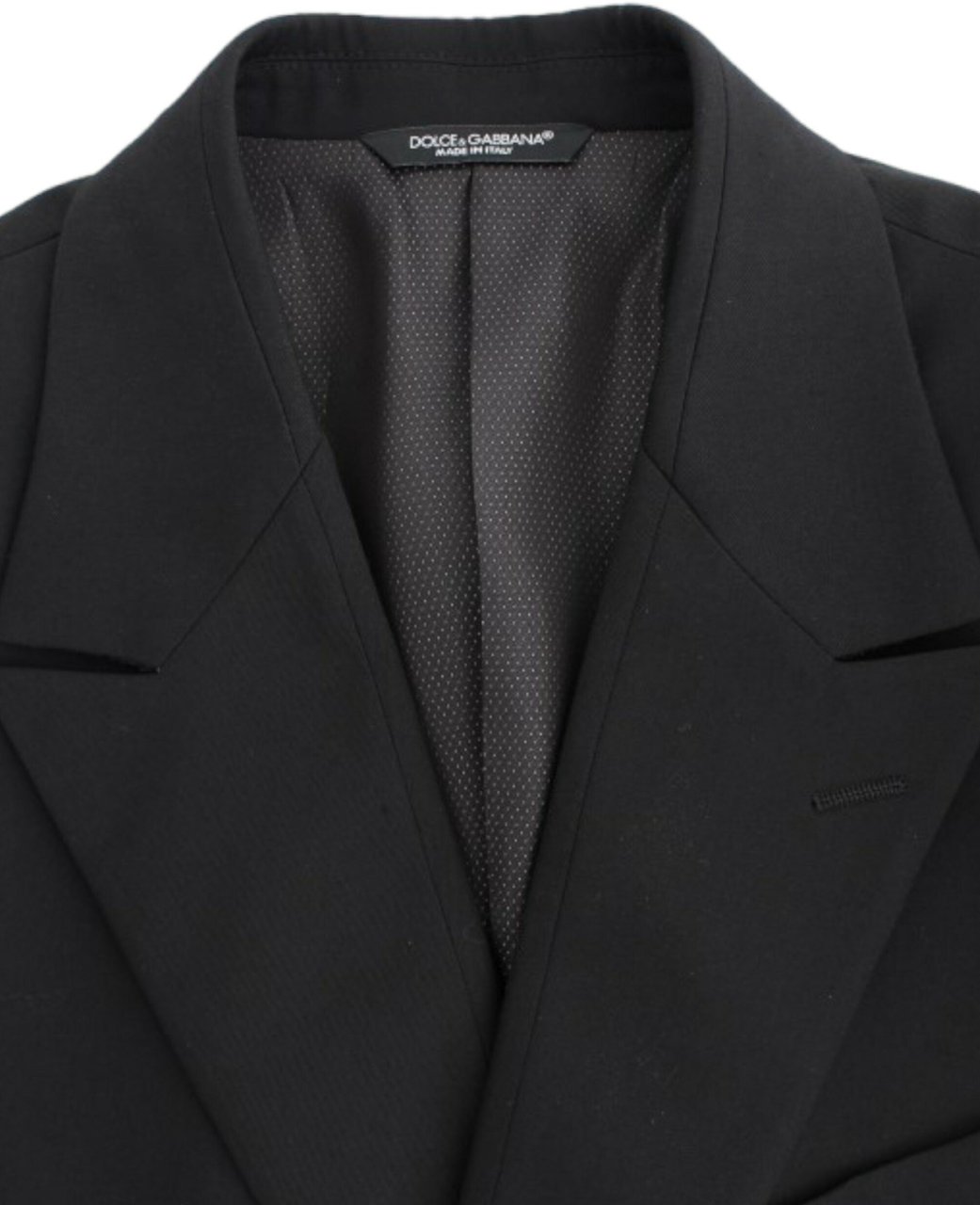 Dolce & Gabbana Black wool slim fit blazer Zwart