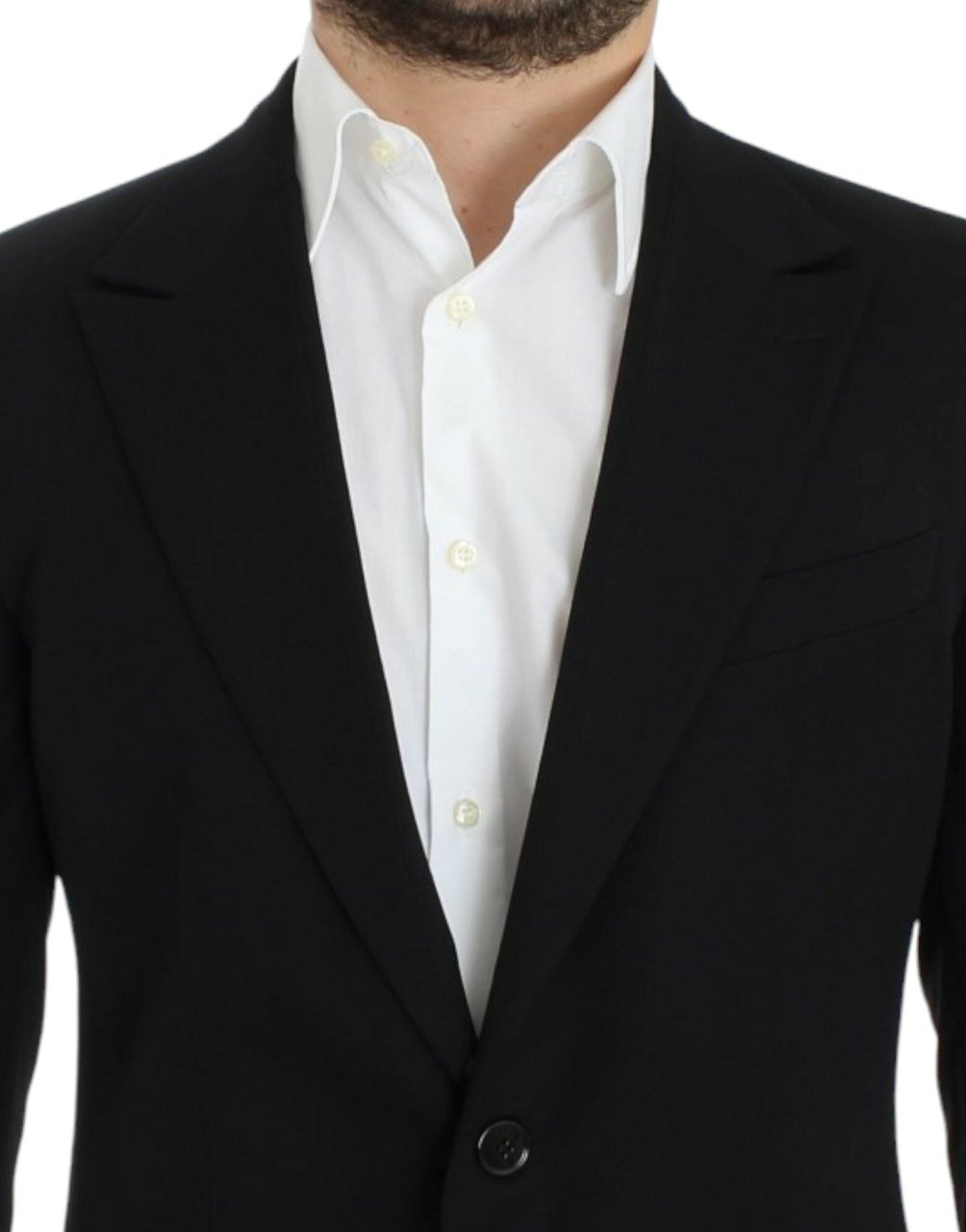 Dolce & Gabbana Black wool slim fit blazer Zwart