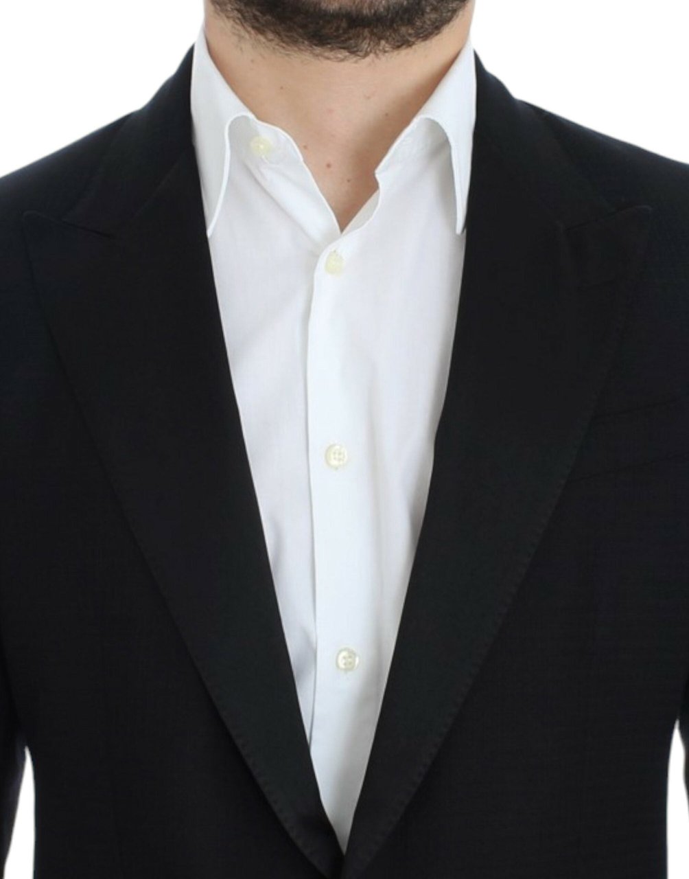 Dolce & Gabbana Black wool silk SICILIA blazer Zwart