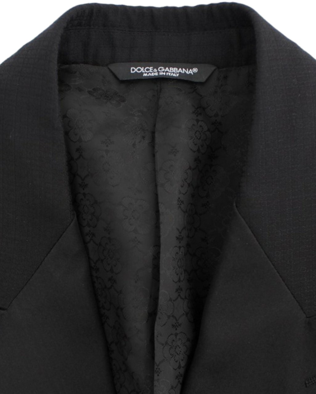 Dolce & Gabbana Black wool silk SICILIA blazer Zwart