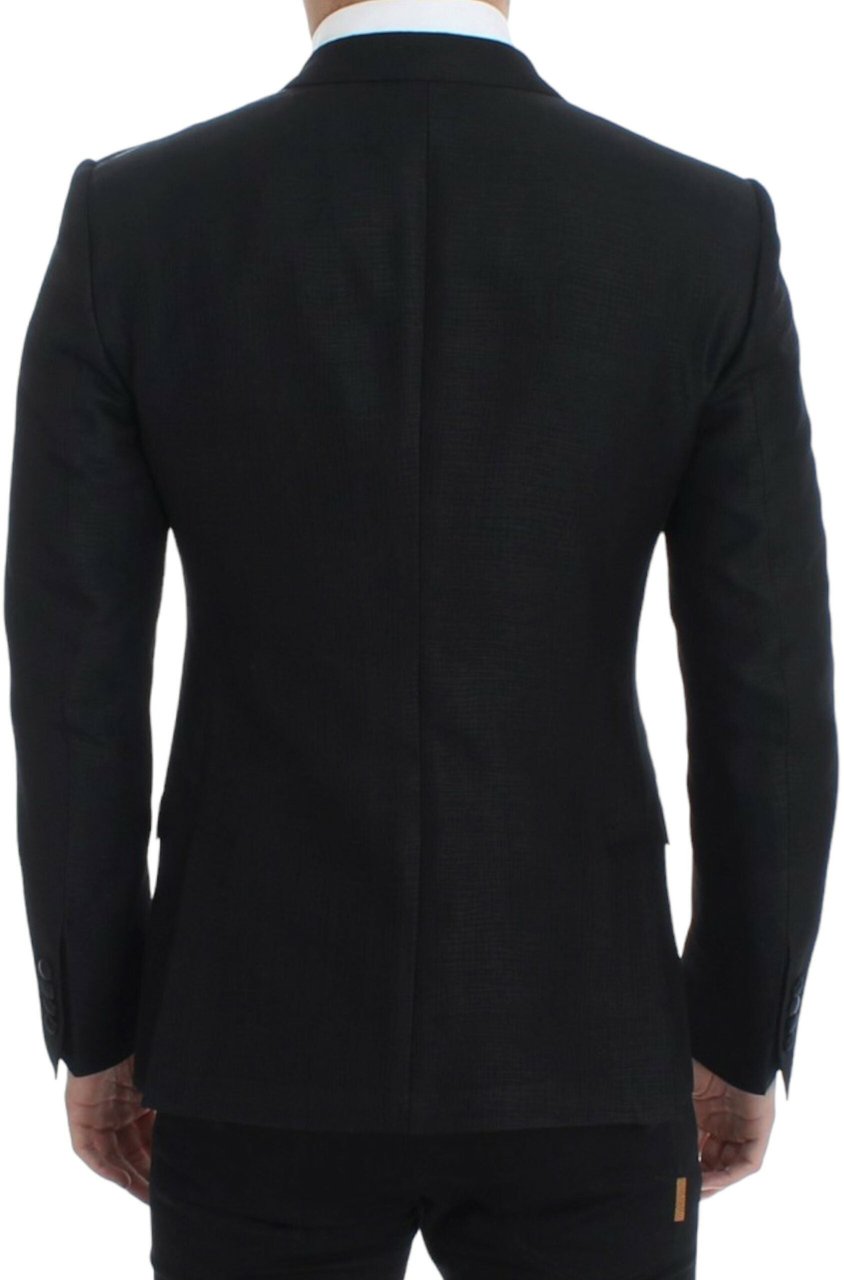Dolce & Gabbana Black wool MARTINI slim blazer Zwart