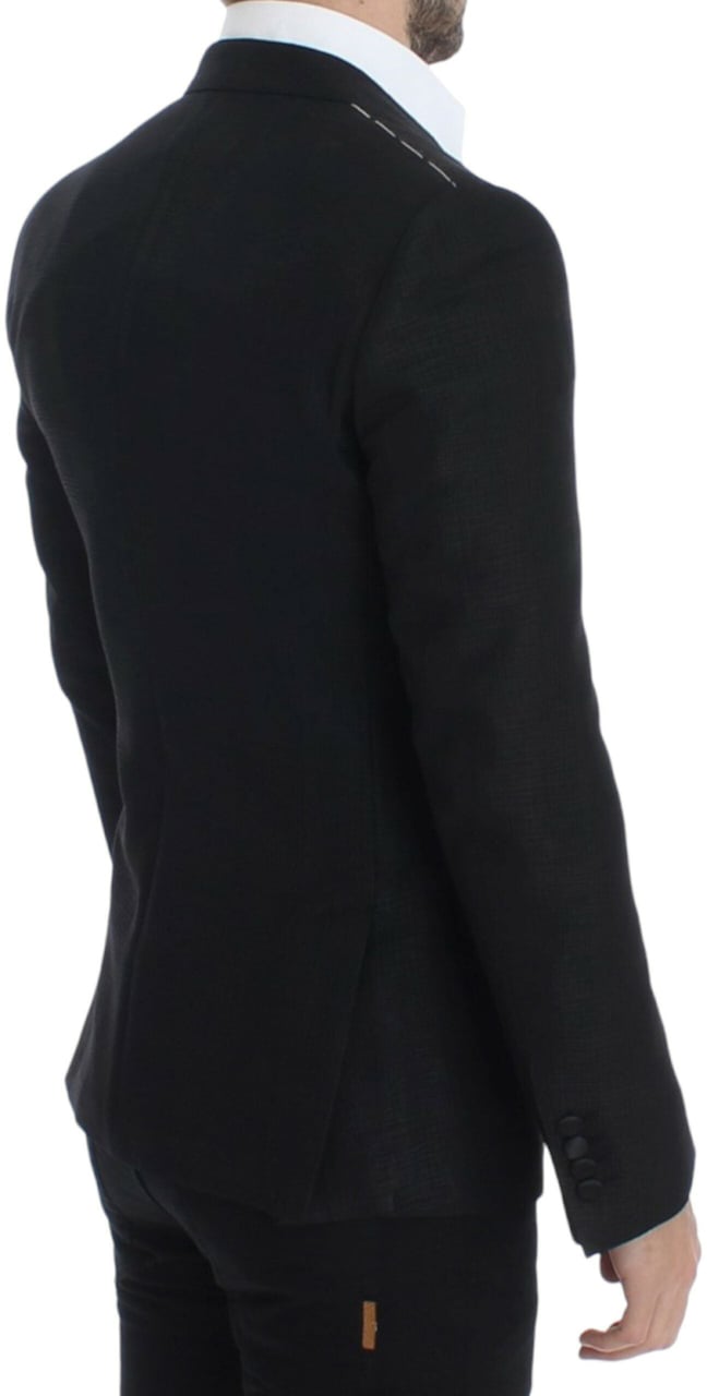 Dolce & Gabbana Black wool MARTINI slim blazer Zwart