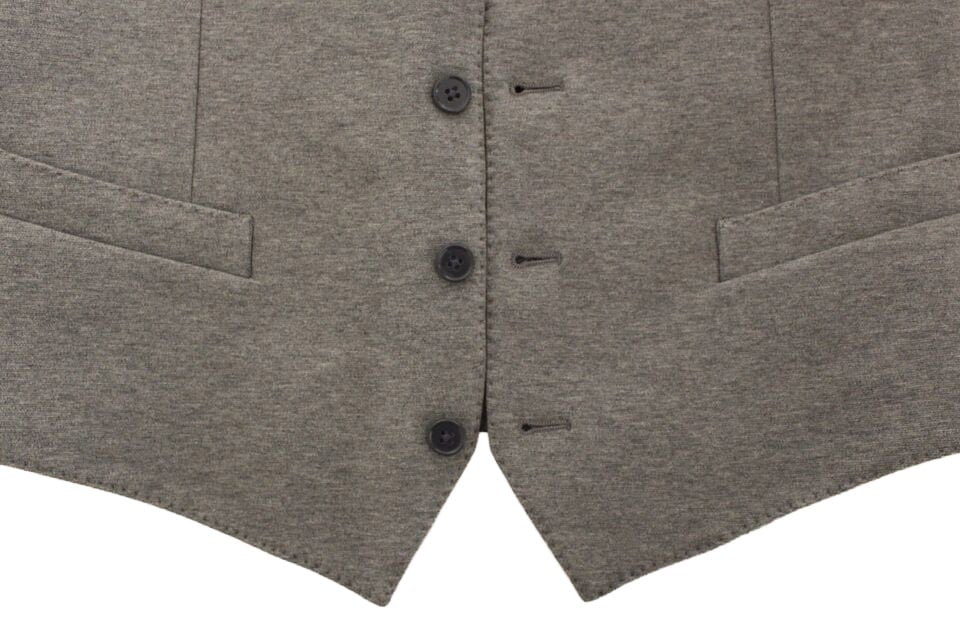 Dolce & Gabbana Gray Cotton Stretch Dress Vest Blazer Grijs